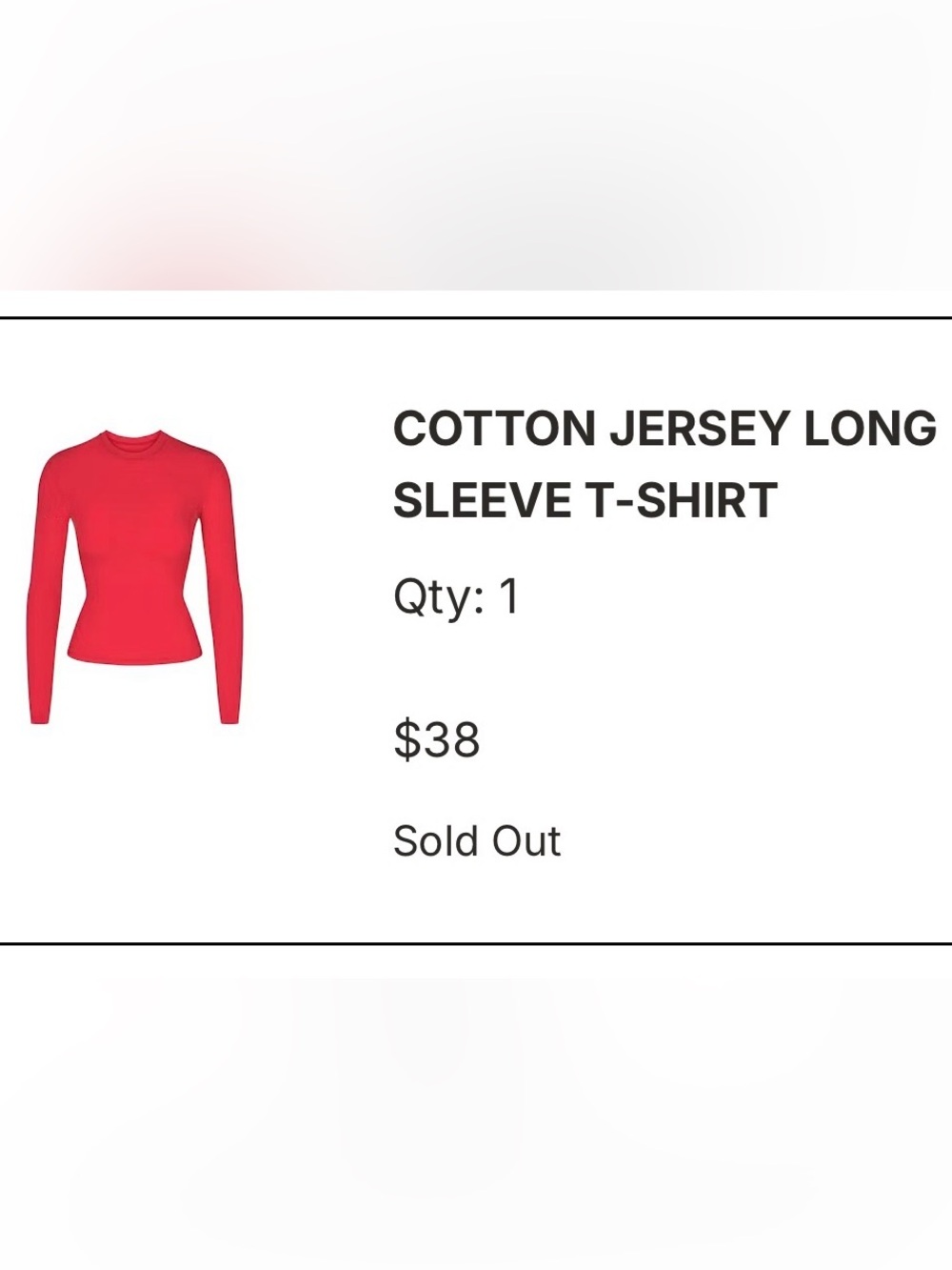 SKIMS Cotton Jersey Long Sleeve T-Shirt - Red